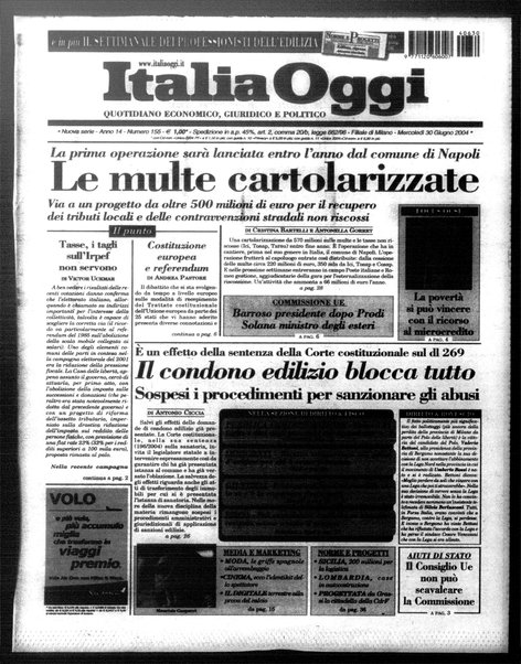 Italia oggi : quotidiano di economia finanza e politica